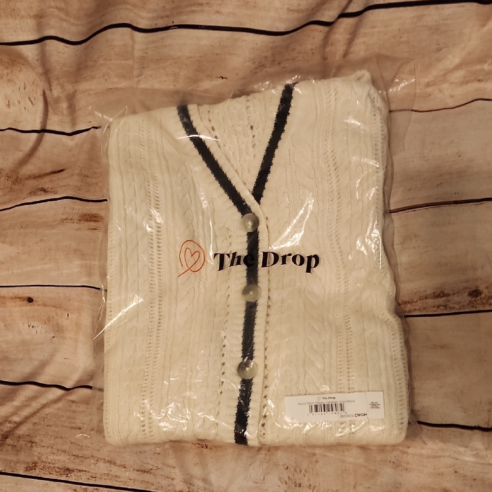 The Drop Women's Cream Cardigan Sweater